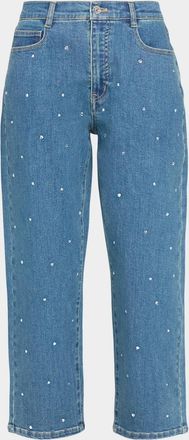 Generation Love Cobel Heart Crystal Straight-Leg Jeans