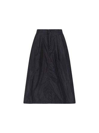 Aspesi Black Technical Midi Skirt