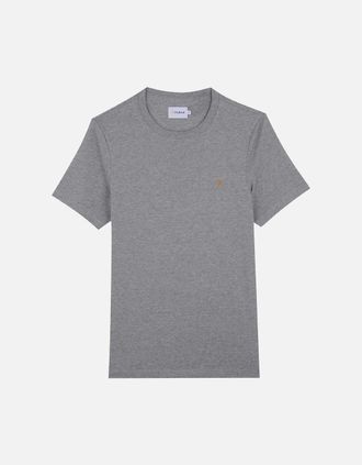 Farah Mens Farah New Danny T-Shirt - Grey Marl - Size: 38