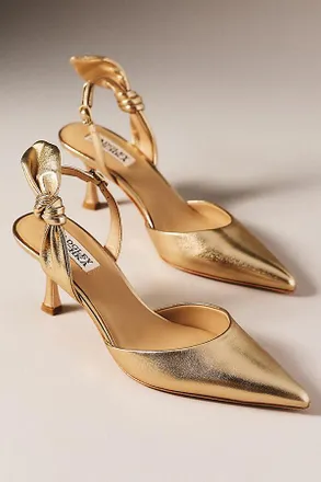 Badgley Mischka Yuan Bow Slingback Pumps