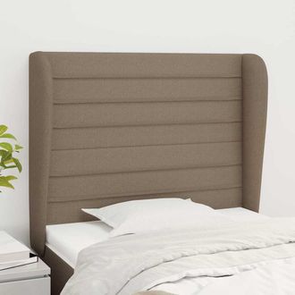 vidaXL Vidaxl Cabecero Con Orejas De Tela Gris Taupe 93x23x118/128 Cm