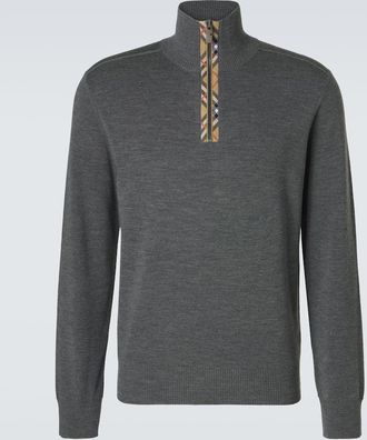 Burberry Wool half-zip sweater