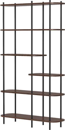 Nordlys Librería en acero y madera marrón