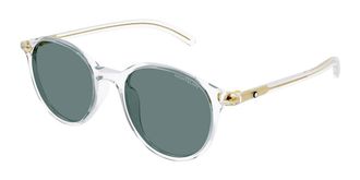 Montblanc MB0326SA Asian Fit 004 Mens Sunglasses Clear Size 54