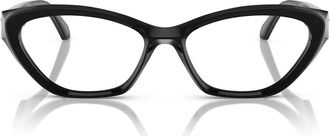 Versace 55mm Cat Eye Optical Glasses in Black at Nordstrom