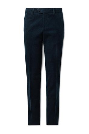 Rubinacci Modluca Straight-Leg Cotton-Corduroy Trousers