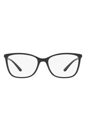 Dolce & Gabbana 54mm Rectangular Optical Glasses in Black at Nordstrom