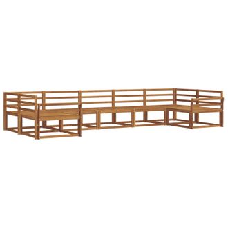 vidaXL Conjunto De Sof&aacute;s De Exterior 7 Pcs Natural Vidaxl