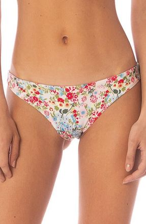 Maaji Love in Bloom Iconic Hipster Bikini Bottoms in Open White at Nordstrom, Size Medium