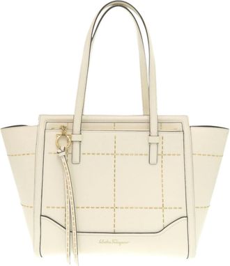 Ferragamo Leather Shoulder Bag Tote Bag (Pre-Owned)