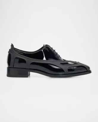 Christian Louboutin x Jaden Smith Men & apos;s Caged Patent Leather Oxfords