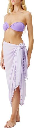 Melissa Odabash Tassel Cover-Up Pareo in Lavender at Nordstrom
