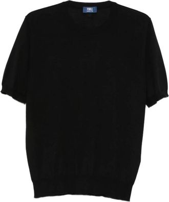 Fedeli Trui met ronde hals - Heren - T-shirts - Zwart - 3XL - Tops