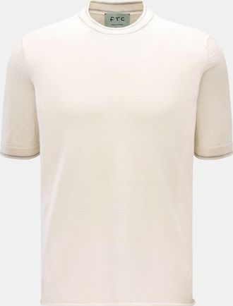 FTC Men - Short sleeve crew neck jumper cream