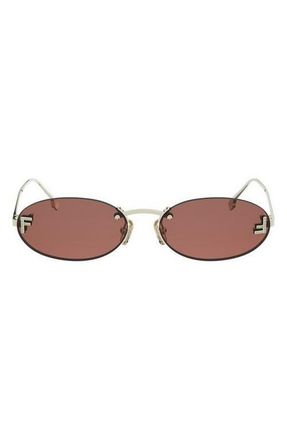 Fendi First 54mm Oval Sunglasses in Gold /Bordeaux at Nordstrom