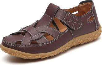 Generic 2026 Comfortable Womens Sandals For Daily Leisure And Outdoor With Closed Toe Design Adjustable Strap And Breathable Style For Summer (Coffee, 2.5)