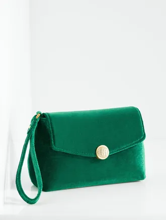 Talbots Velvet Wristlet - Dark Highland Green - 001 Talbots