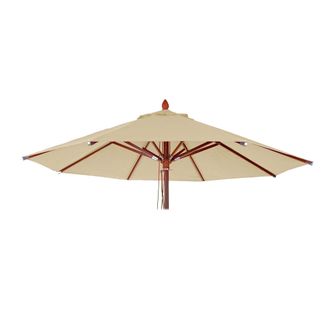 Hhg Hhg - Telo Copertura Ricambio Per Ombrelloni Rotondi 656 Tessuto 240g/m&sup2; &Oslash; 3 M Avorio