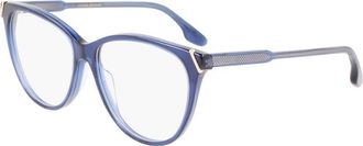 Victoria Beckham Blue Acetate Glasses Womens (Frames)