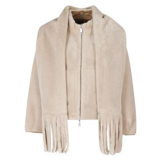 Urban Code Bomber de cuello Funnel de Merino - Jackets - Mujer - Beige - M