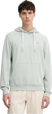 Guess Detail Hooded Sweatshirt - Heren - Hoodies - Groen - M - Katoen - Hoodies & sweatvesten