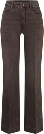 M.A.C Favorittbuksen Wide - Dames - Jeans - Bruin - Maat: W32 Katoen