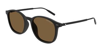 Montblanc MB0454SA Asian Fit 002 Mens Sunglasses Black Size 54