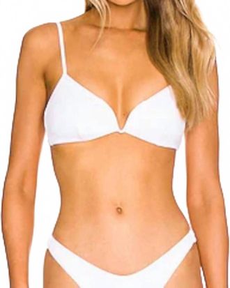 L*Space Helena Ribbed Bikini Top In White