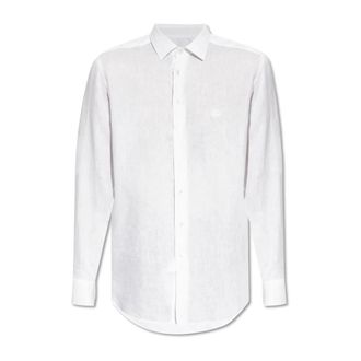 Etro Linnen Overhemd - Heren - Zakelijke Overhemden - Wit - 3XL - Linnen - Overhemden