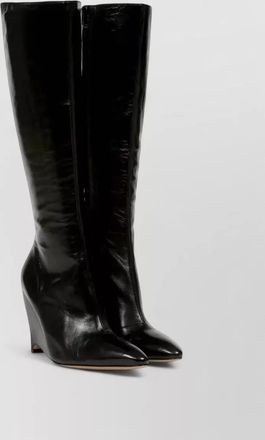 Maison Margiela knee length boots sculpted heel pointed toe