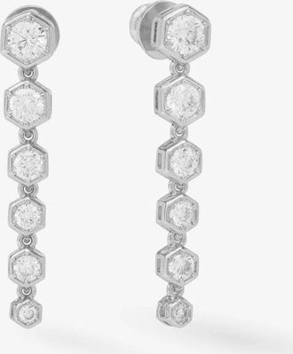 Melinda Maria Womens Queen Bee Drop Earrings In Silver