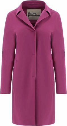 Herno Women Single-Breasted Coat In Fuxia