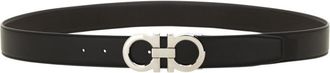 Ferragamo Black Cut To Size Reversible Belt