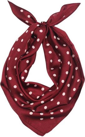 Petit Moments Satin Polka Dot Square Scarf in Burgundy at Nordstrom