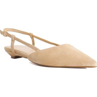 Dune London Homie Leather Slingback Pump in Sand at Nordstrom, Size 39