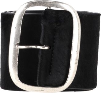 Isabel Marant Buckle Belt in Black Pony Hair