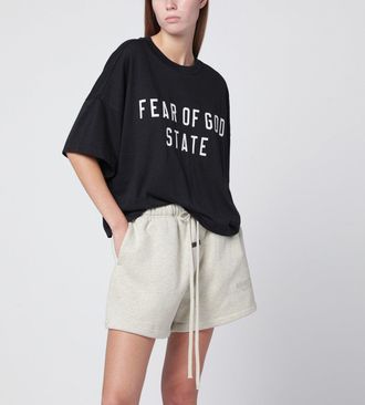 Fear of God T-shirt girocollo nera con logo