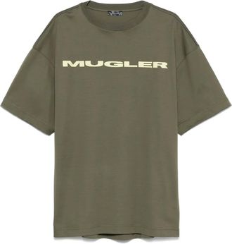 MUGLER T-shirt con applicazione - Verde