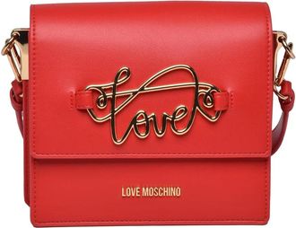 Love Moschino Structured Shoulder Bag With Gold-Tone Love Detail