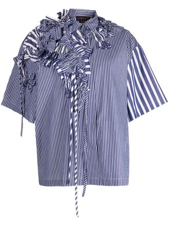 Biyan Camicia con arricciatura - Nero