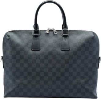 Louis Vuitton Pre-owned Porte Documents Jour - Heren - Vintage Handtas - Zwart - ONE Size - Leer - Vintage