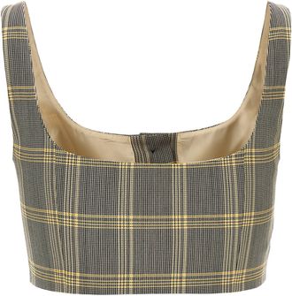 Marni Check-Print Wool Blend Crop Top - multicolor
