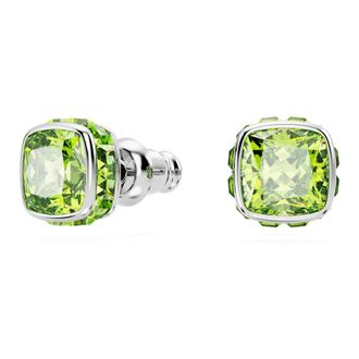 Swarovski Pendientes de Bot&oacute;n con Piedra Natal- Corte Cuadrado - Accessories - Mujer - Verde - ONE SIZE