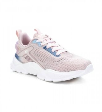 Xti Womens Lace-Up Sneakers In Nude