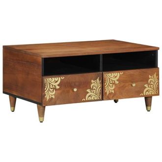 vidaXL Vidaxl - Mesa De Caf&eacute; Marr&oacute;n Miel 80 X 54 X 40 Cm Madera Maciza De Mango