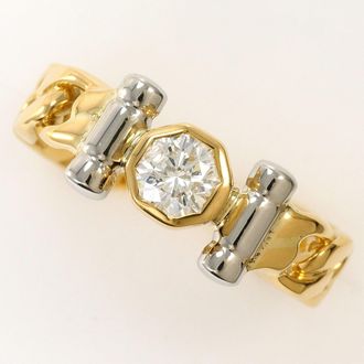 C&A Platinum Yellow Gold Yellow Gold (18K) Platinum 900 Band Ring (Pre-Owned)