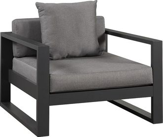 Vente-Unique Sill&oacute;n de jard&iacute;n de aluminio - Antracita - MOLOKAI