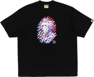 A Bathing Ape ABC Camo Illusion Ape Head Relaxed Fit Tee Black 1K80-110-344-BLACK
