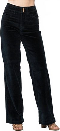Judy Blue High Waist Wide Leg Corduroy Trousers In Emerald