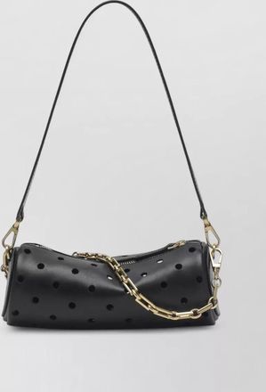 Manu Atelier cylindrical polka dot chain shoulder bag